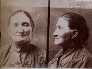 Mugshot of Mary Anne Baker, 1906. Photo Courtesy of PROV.